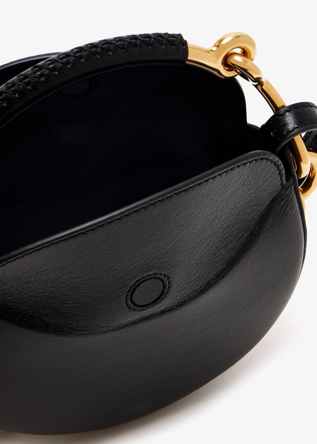 Supple Leather Mini Saddle Crossbody Bag