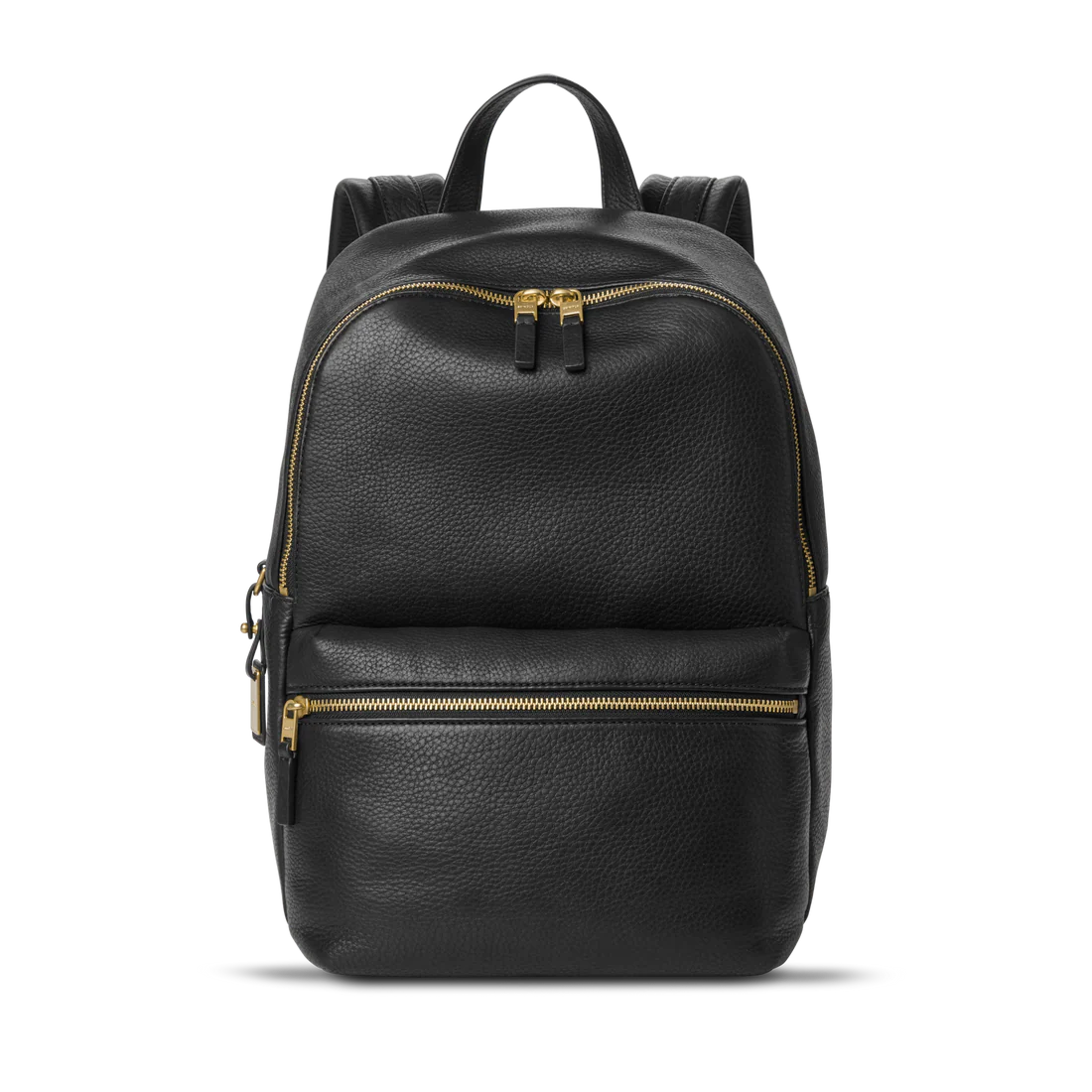 Natural Grain Leather Compact Daily Laptop Leather Backpack