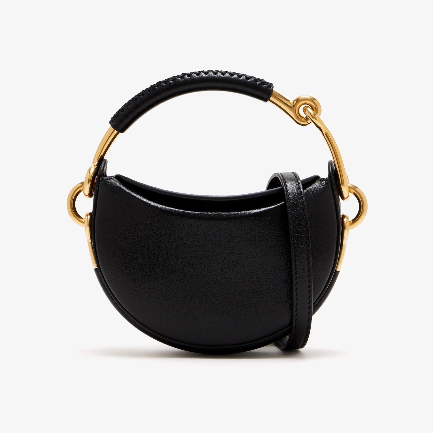 Supple Leather Mini Saddle Crossbody Bag