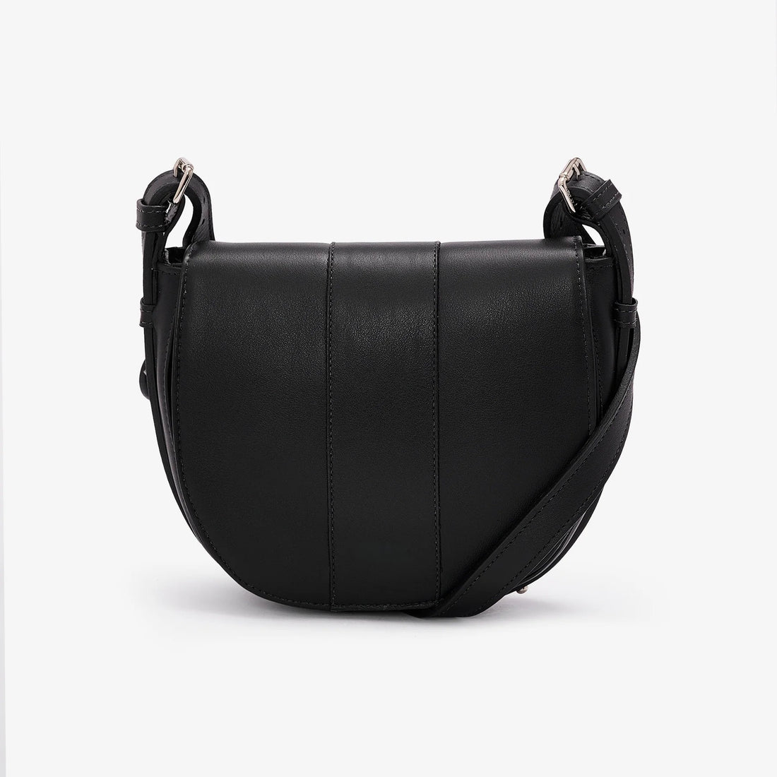 Vachetta Leather Wrap Strap Flap Saddle Crossbody Bag