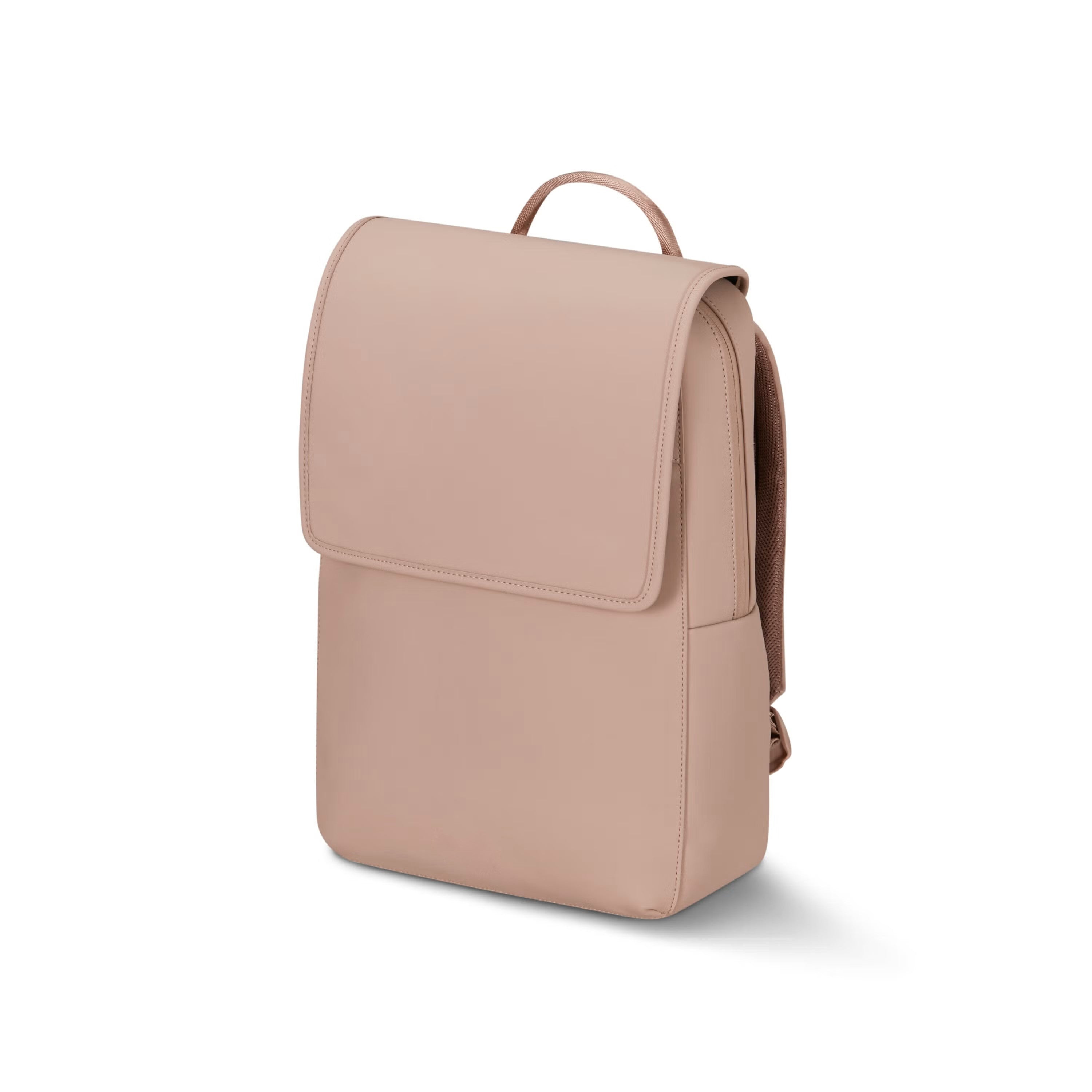Minimalist Square Flap Water Repellent Leather Backpack