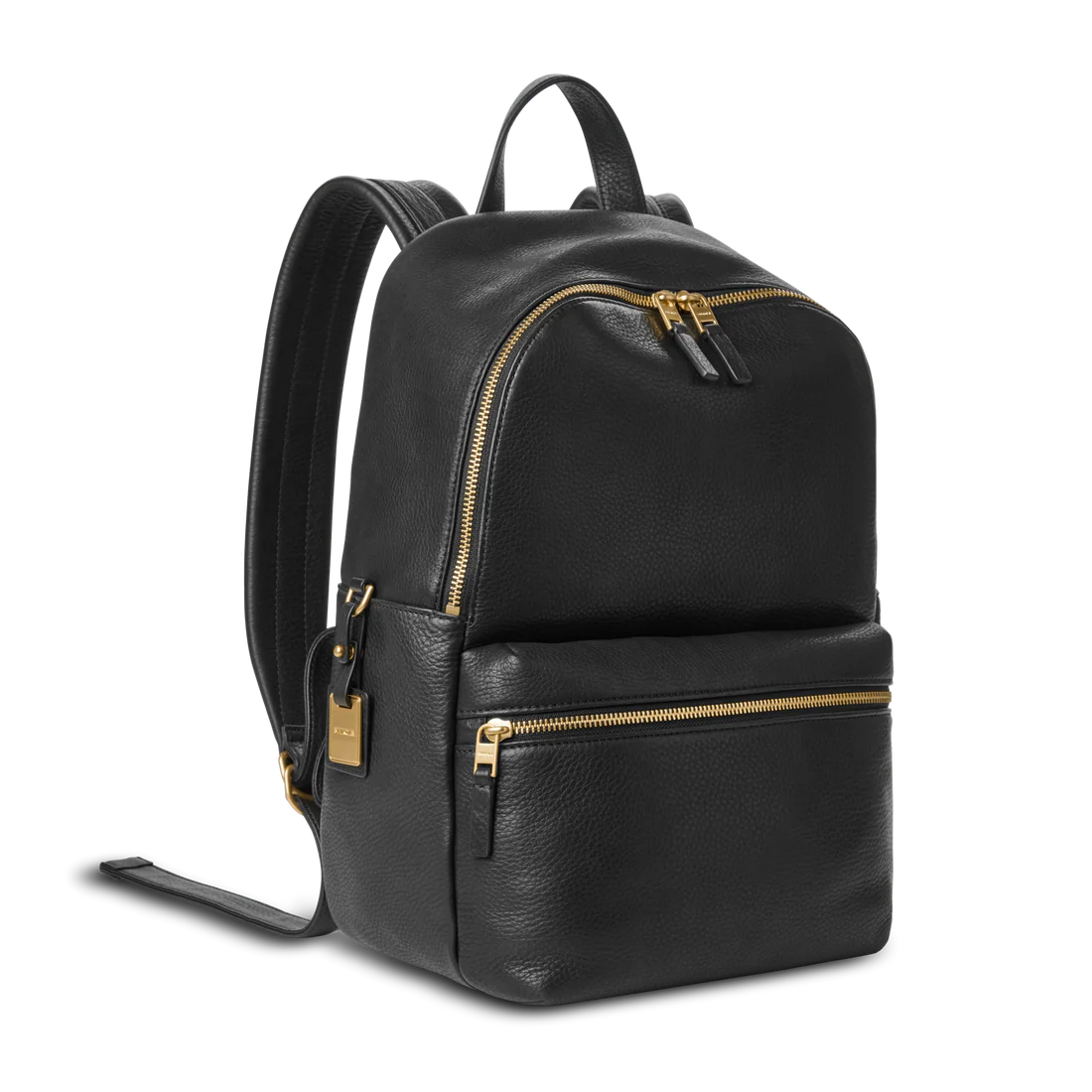 Natural Grain Leather Compact Daily Laptop Leather Backpack