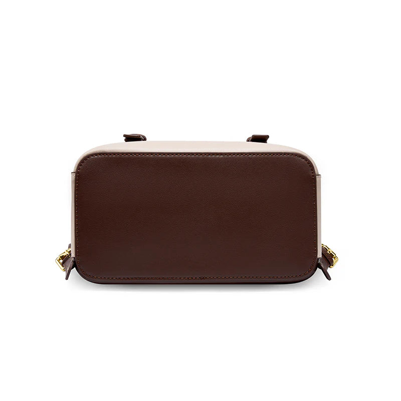 Soft Structured Flap Genuine Cow Leather Backpack