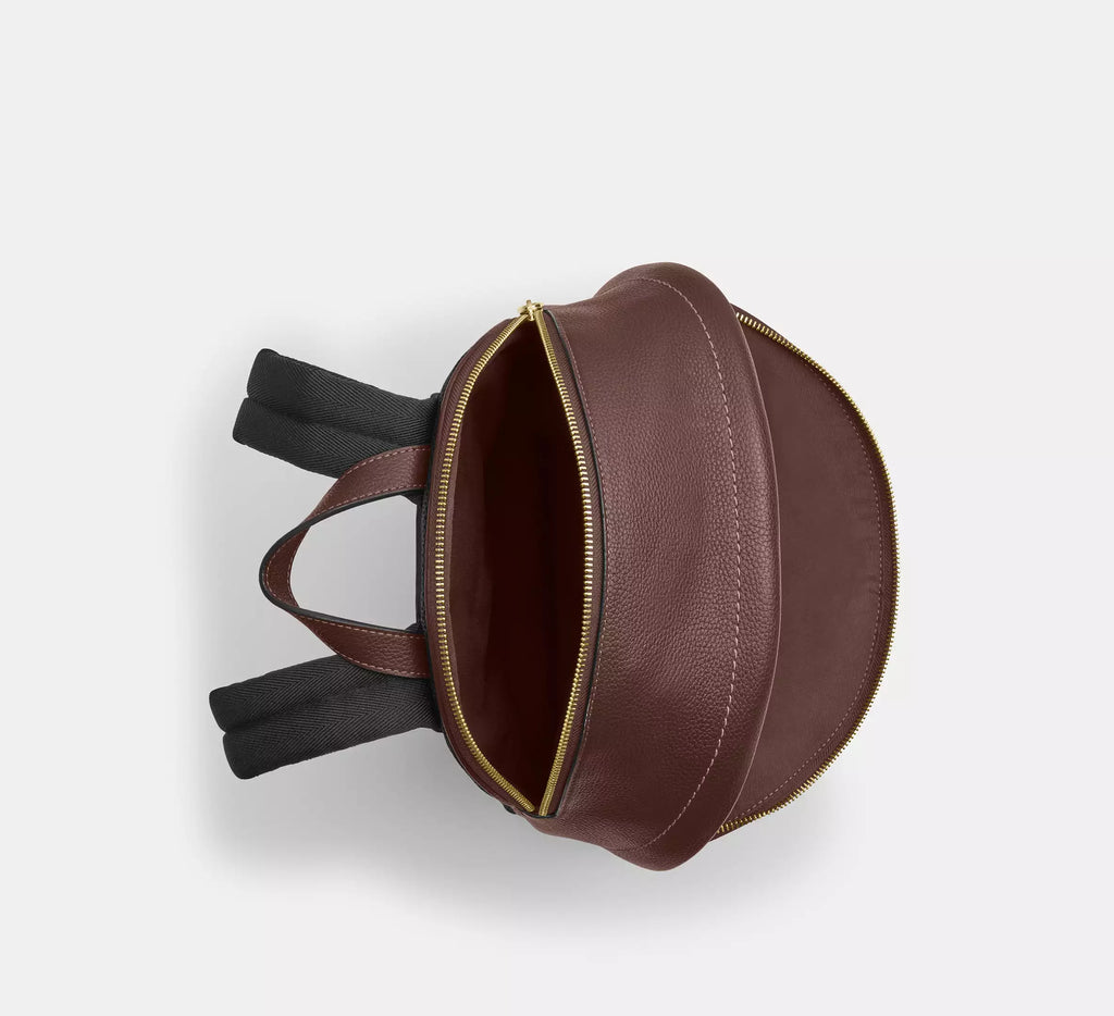 Refined Pebble Leather Small Daily Laptop Backpack