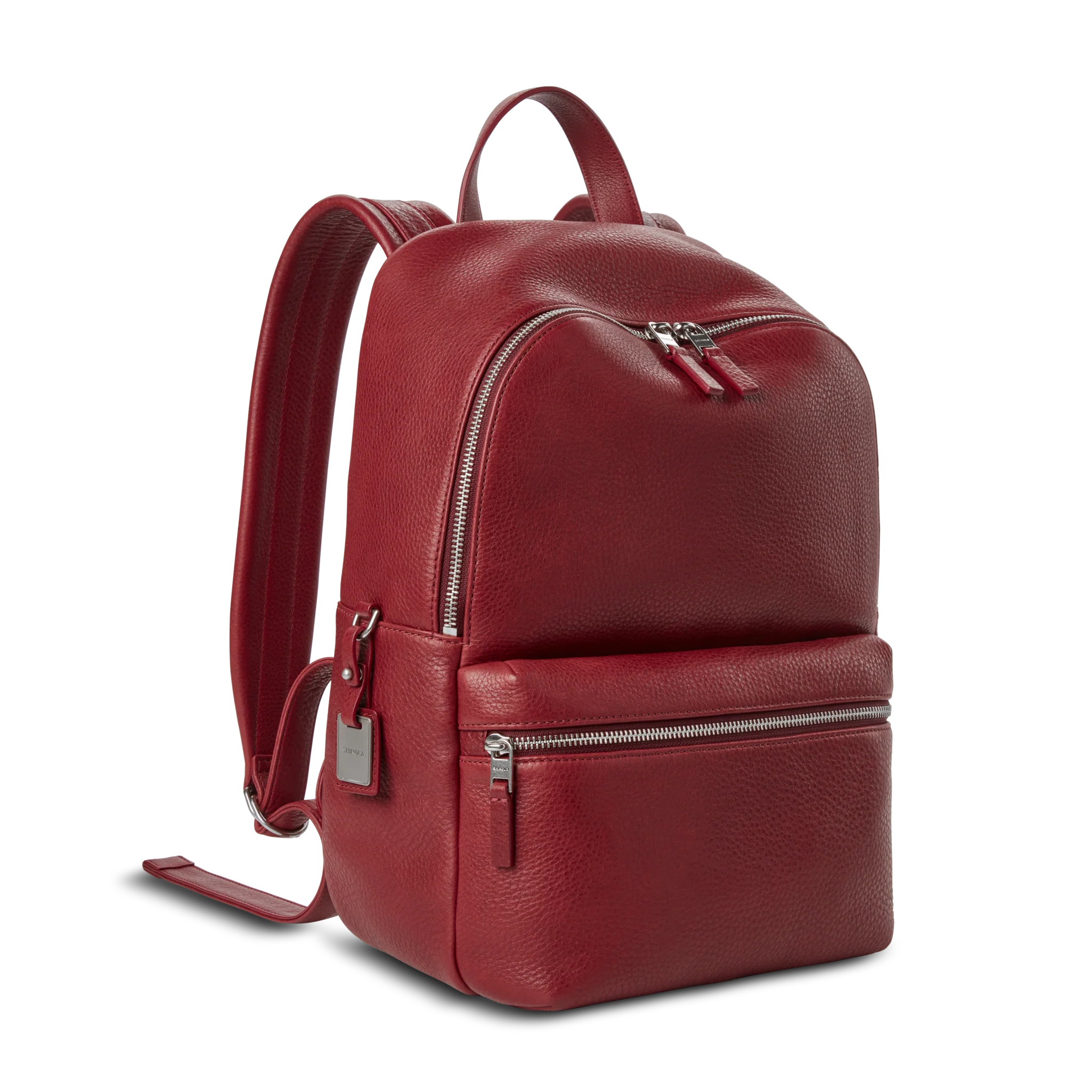Natural Grain Leather Compact Daily Laptop Leather Backpack